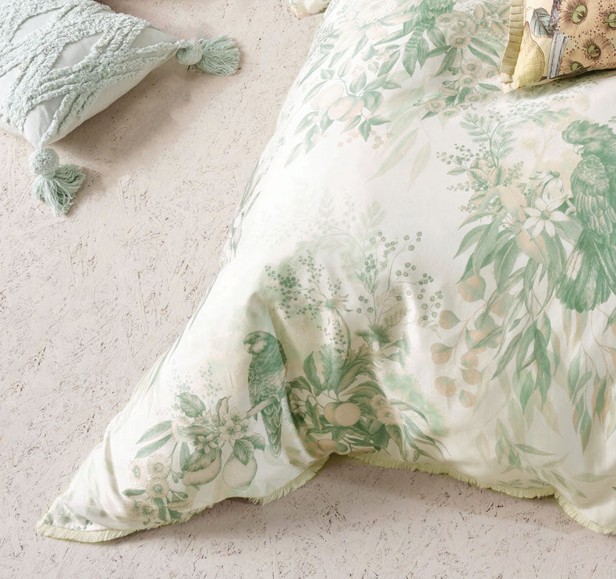 Katherine Quilt Cover Set Range Green