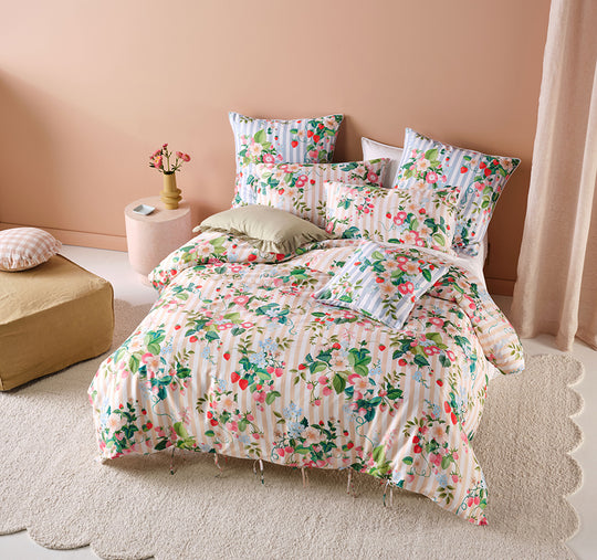 Keeley Quilt Cover Set Range Pink