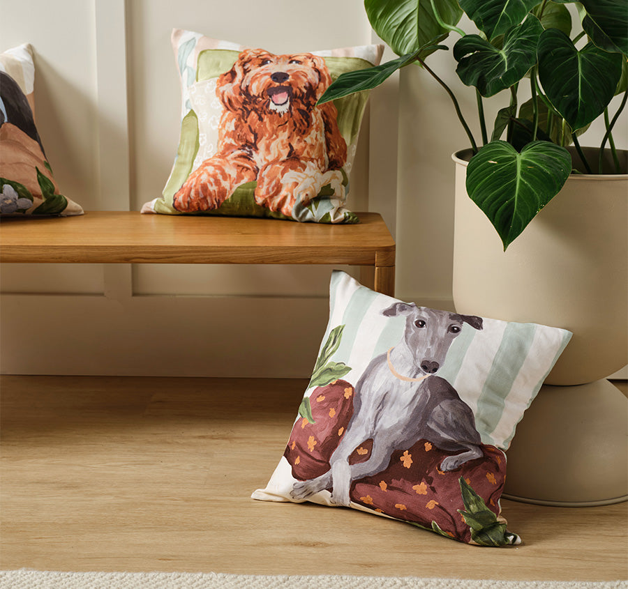 Kennel Club 48x48cm Filled Cushion Greyhound
