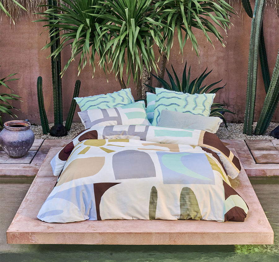 Kiama Quilt Cover Set Range Sky