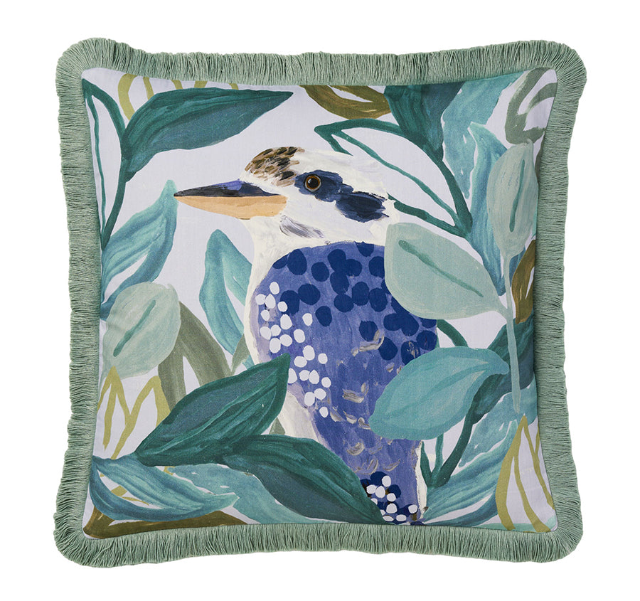 Kyneton Kookaburra 48x48cm Filled Cushion Blue