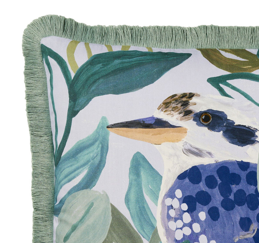 Kyneton Kookaburra 48x48cm Filled Cushion Blue