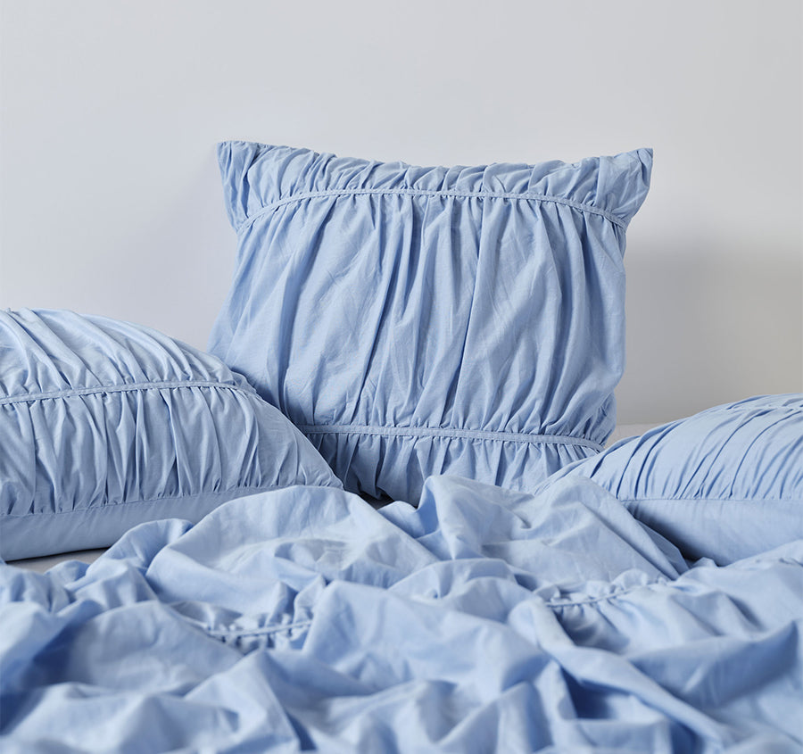 Layla European Pillowcase Bluebell