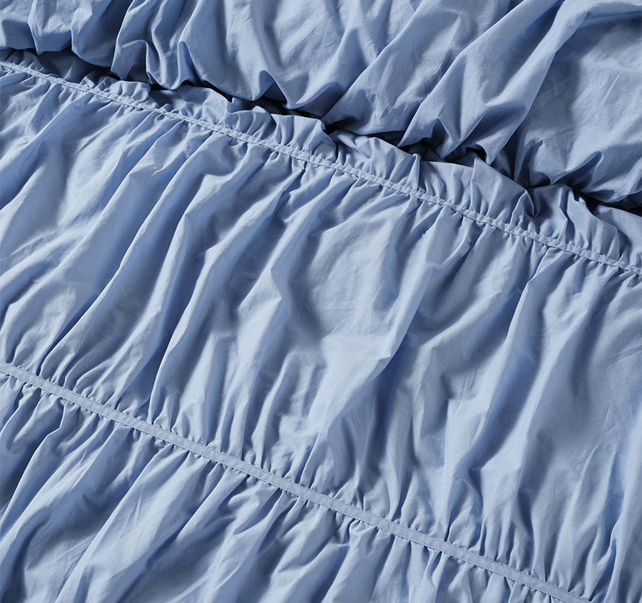 Layla Quilt Cover Set Range Bluebell