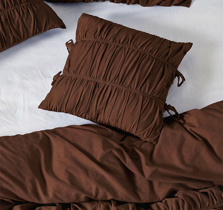 Layla 48x48cm Filled Cushion Chocolate