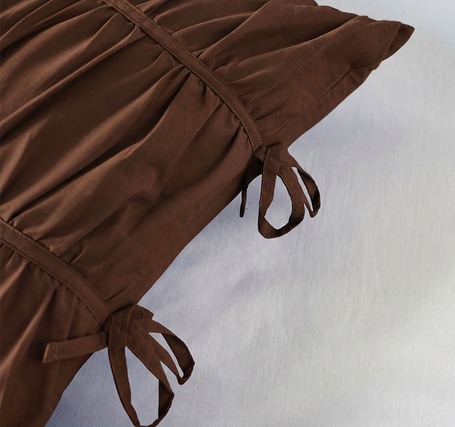 Layla 48x48cm Filled Cushion Chocolate