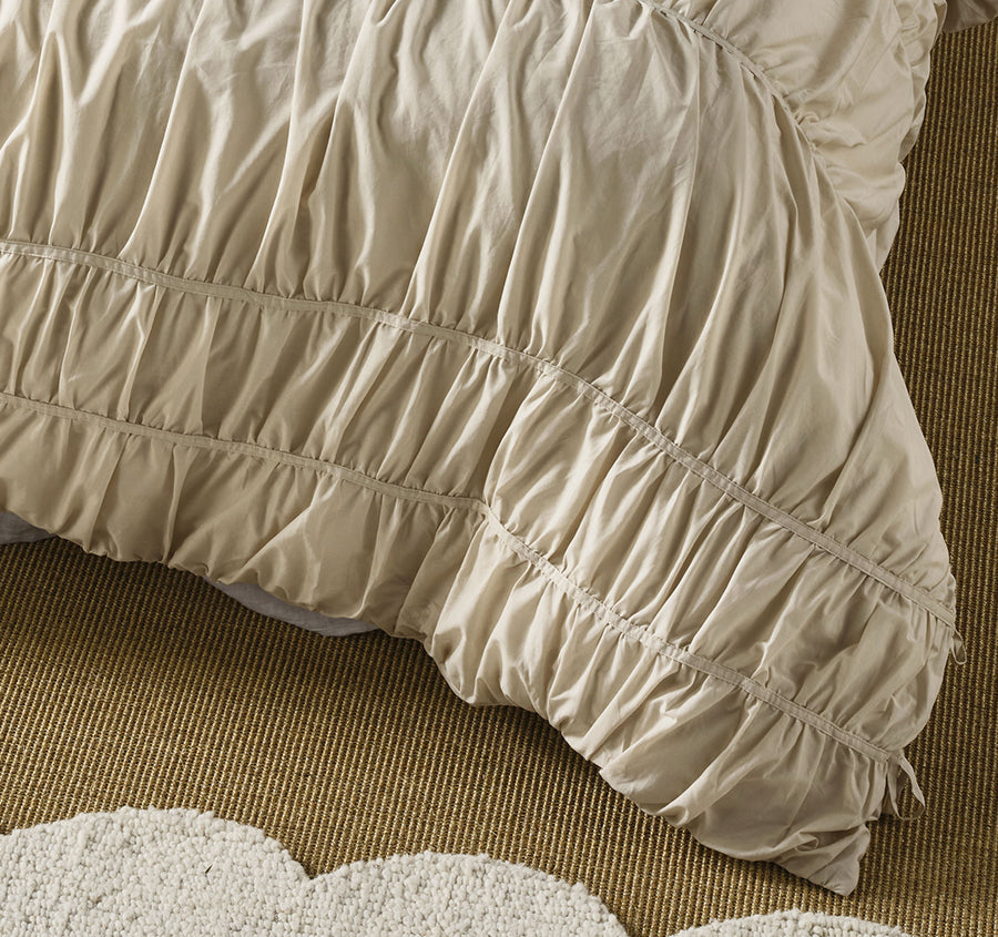 Layla Quilt Cover Set Range Natural