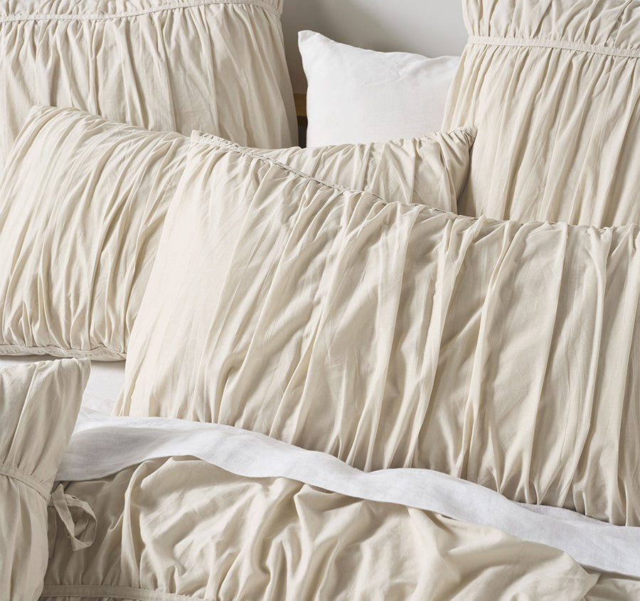 Layla Quilt Cover Set Range Natural