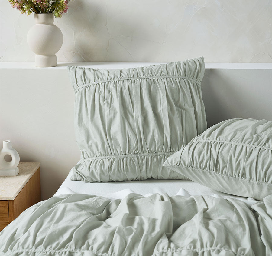 Layla European Pillowcase Seafoam