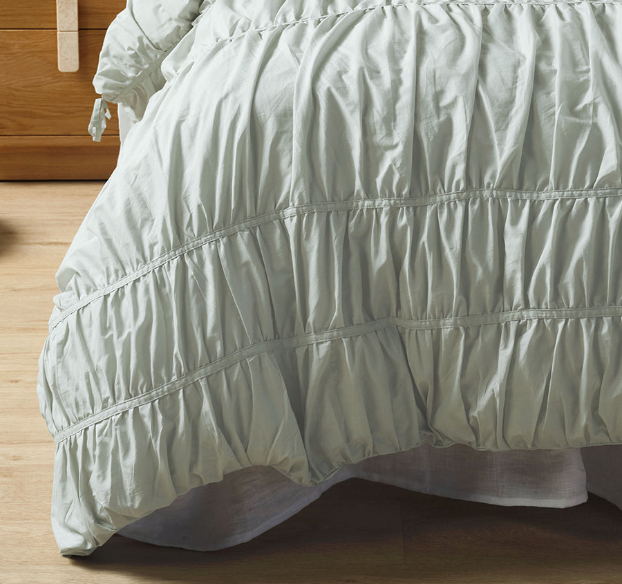 Layla Quilt Cover Set Range Seafoam