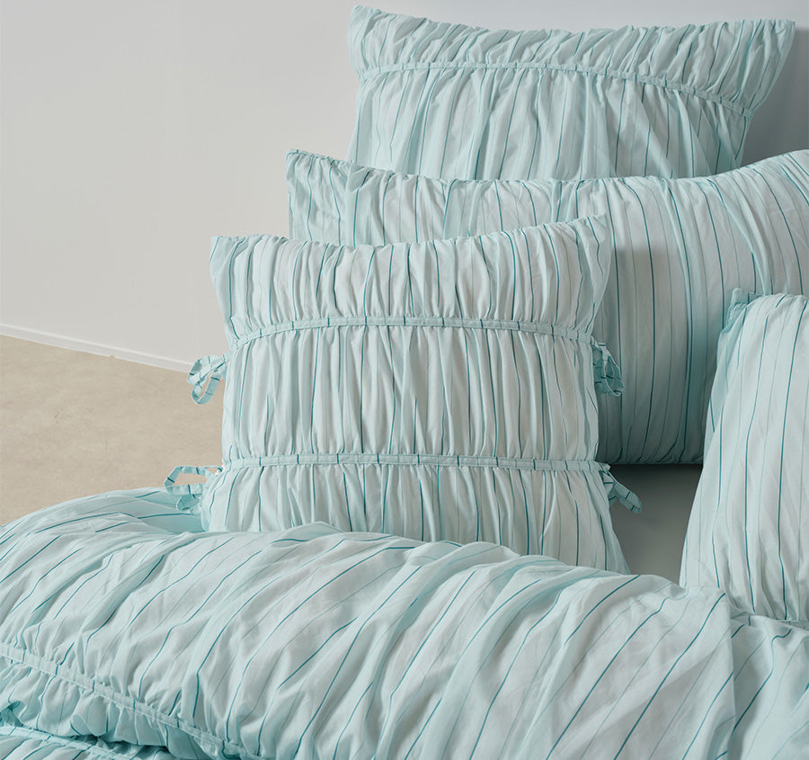 Layla Stripe 48x48cm Filled Cushion Blue