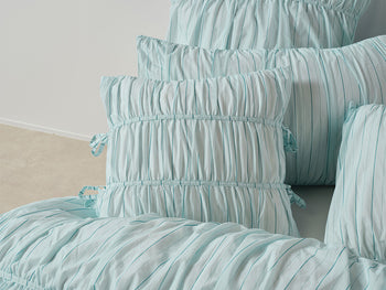 Layla Stripe 48x48cm Filled Cushion Blue