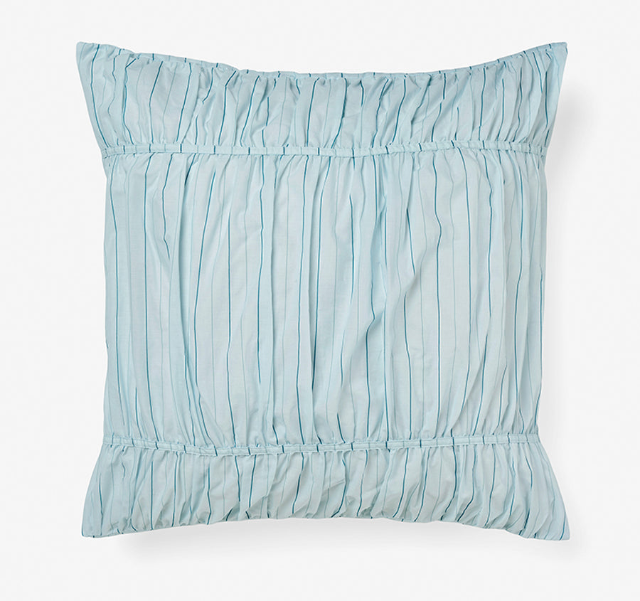 Layla Stripe European Pillowcase Blue