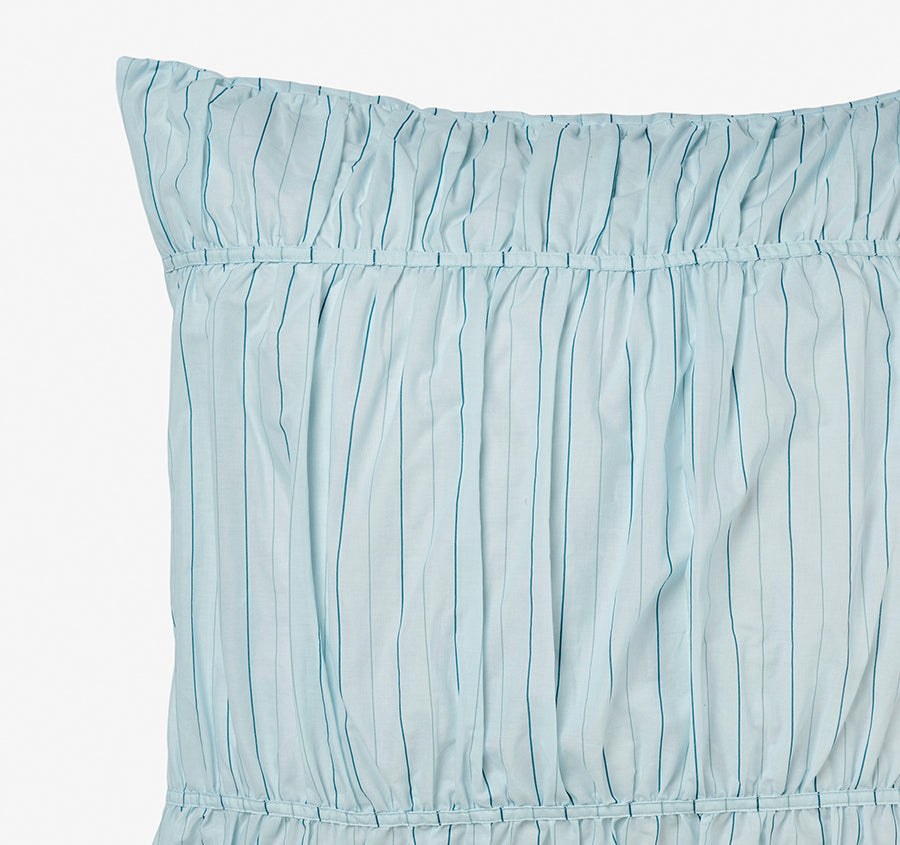 Layla Stripe European Pillowcase Blue