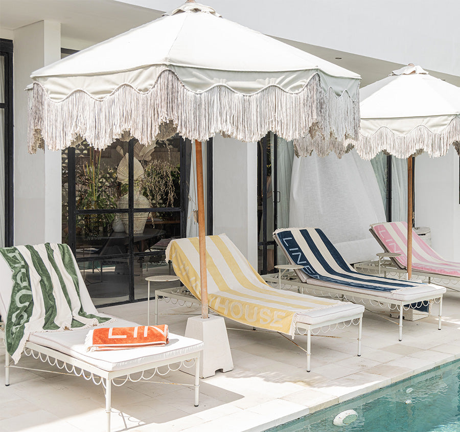 Linen House Logo 95x175cm Beach Towel Butter