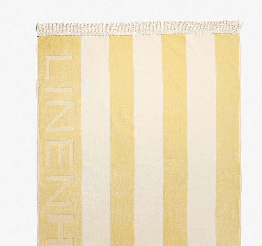 Linen House Logo 95x175cm Beach Towel Butter