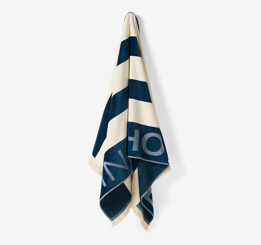 Linen House Logo 95x175cm Beach Towel Ocean