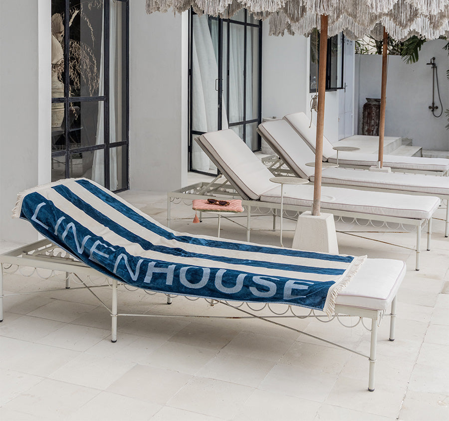 Linen House Logo 95x175cm Beach Towel Ocean