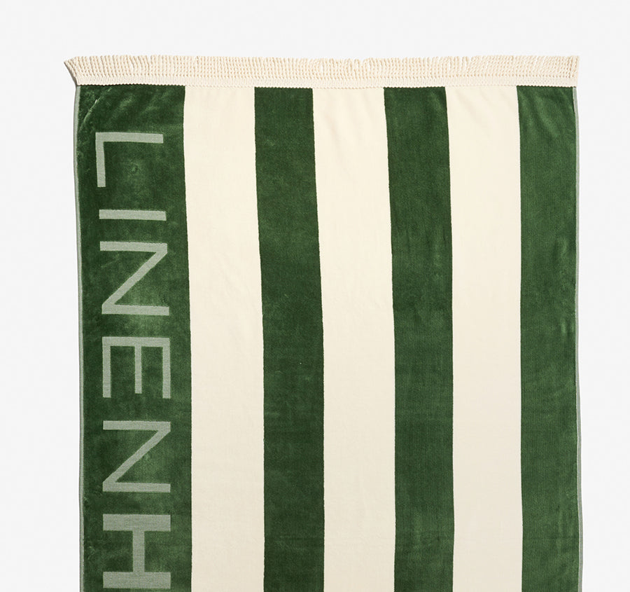 Linen House Logo 95x175cm Beach Towel Olive