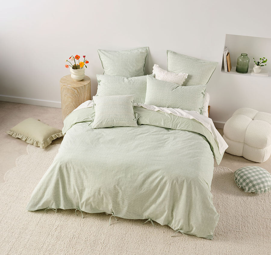 Lisette Quilt Cover Set Range Seaglass