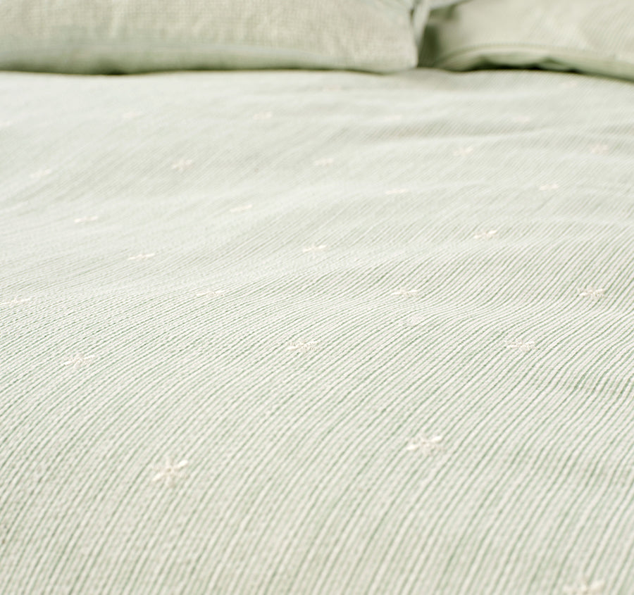 Lisette Quilt Cover Set Range Seaglass