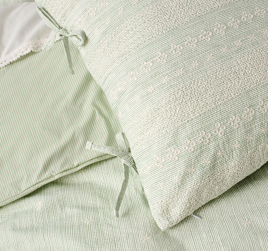 Lisette Quilt Cover Set Range Seaglass
