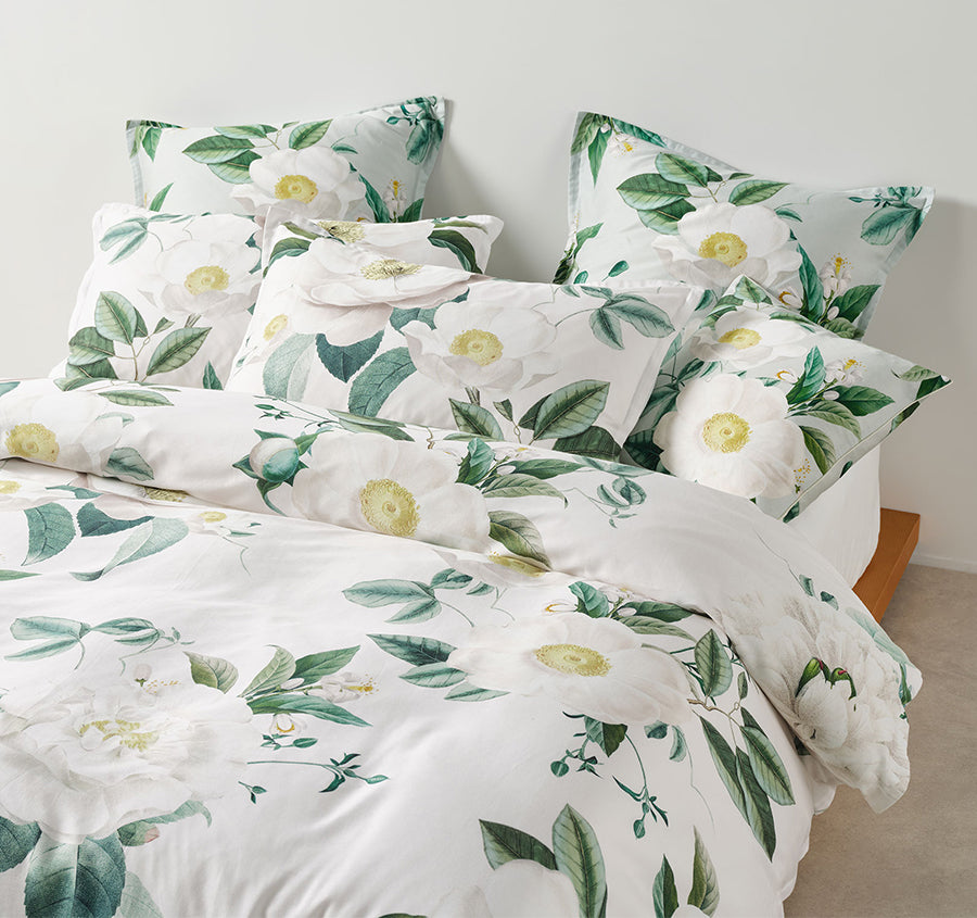 Loretta Quilt Cover Set Range Vanilla