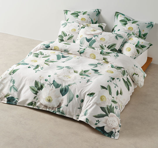 Loretta Quilt Cover Set Range Vanilla