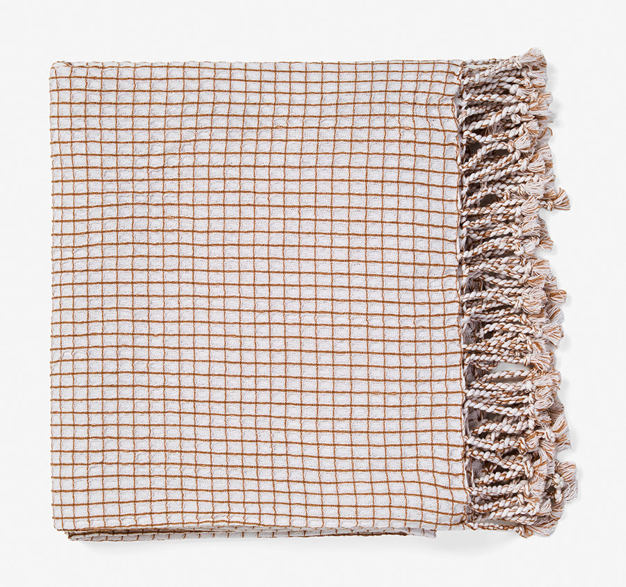 Lorne 140x180cm Throw Rug Ginger