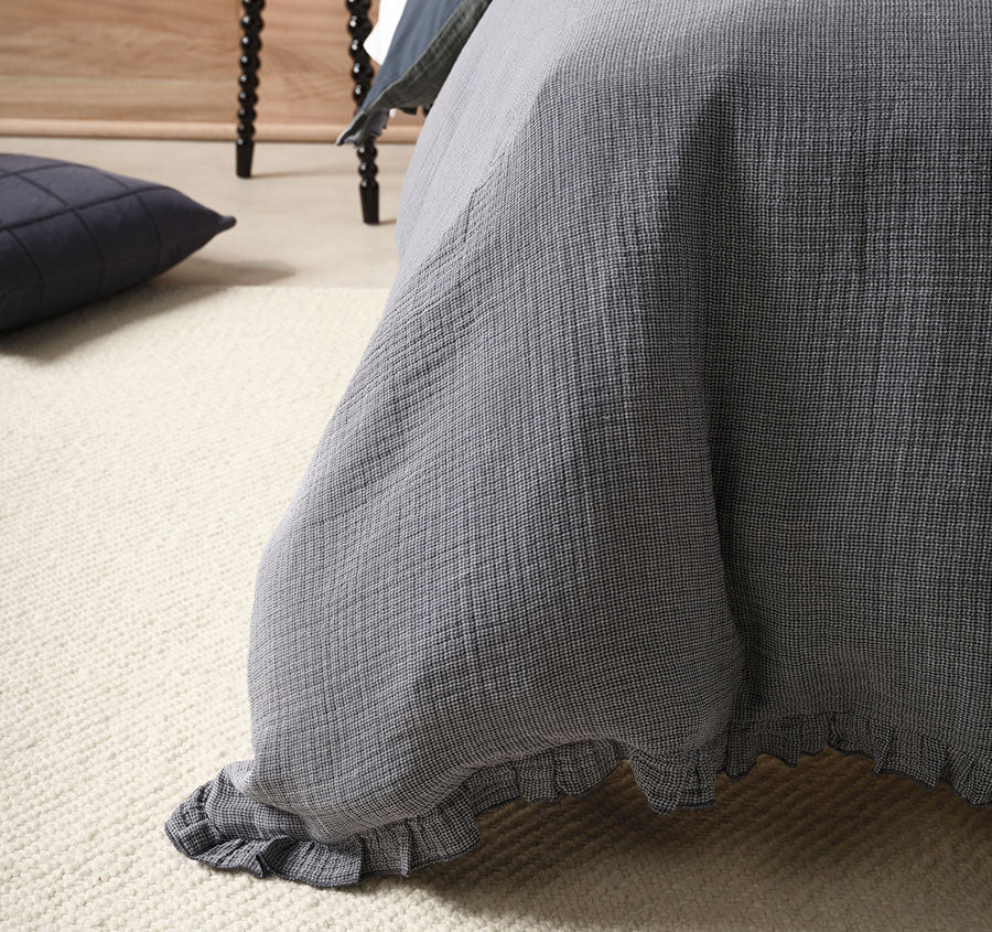 Lucy Quilt Cover Set Range Navy