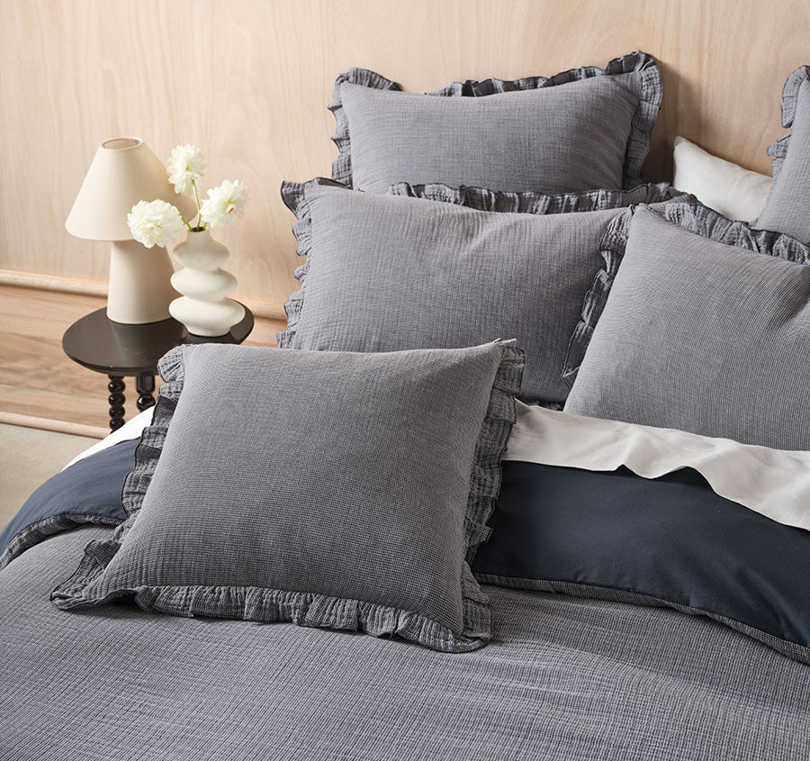 Lucy Quilt Cover Set Range Navy