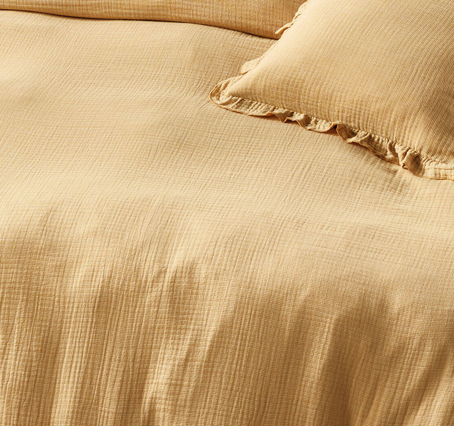 Lucy Quilt Cover Set Range Saffron