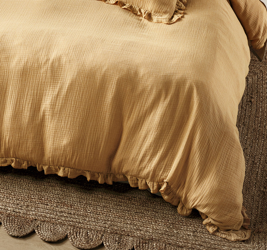 Lucy Quilt Cover Set Range Saffron