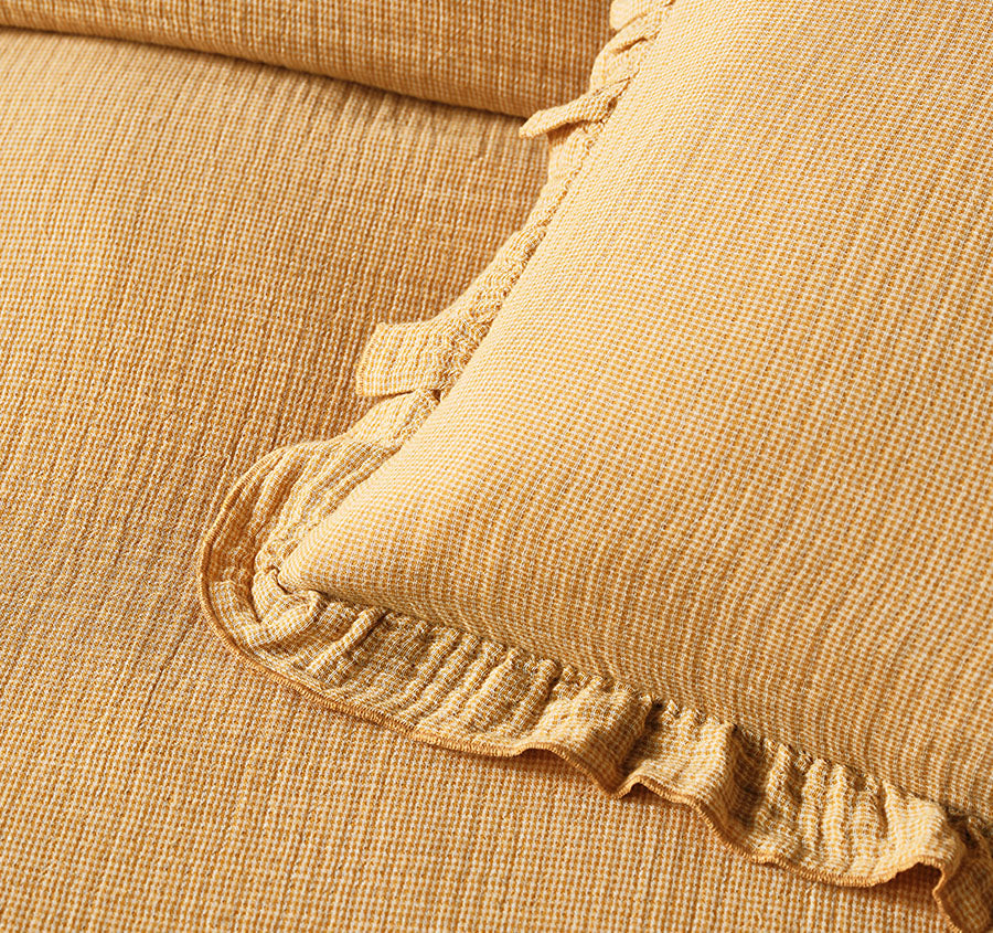 Lucy Quilt Cover Set Range Saffron