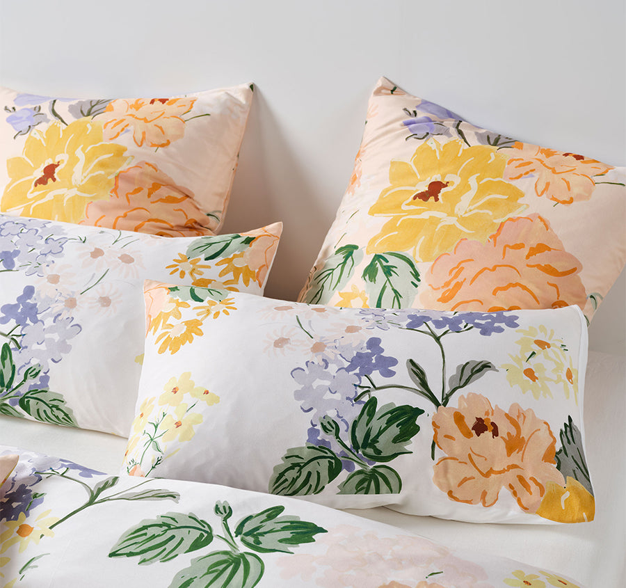 Lyra Quilt Cover Set Range Peach
