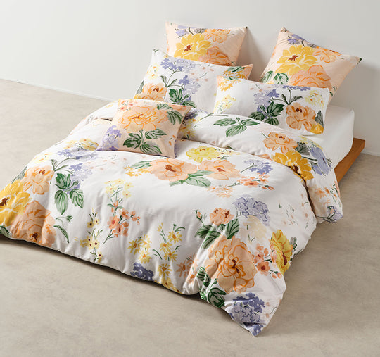 Lyra Quilt Cover Set Range Peach