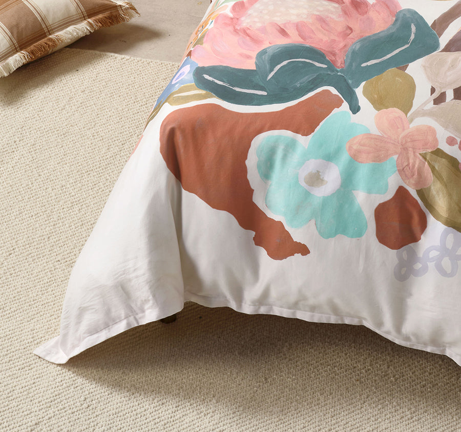 Maeve Quilt Cover Set Range Clay