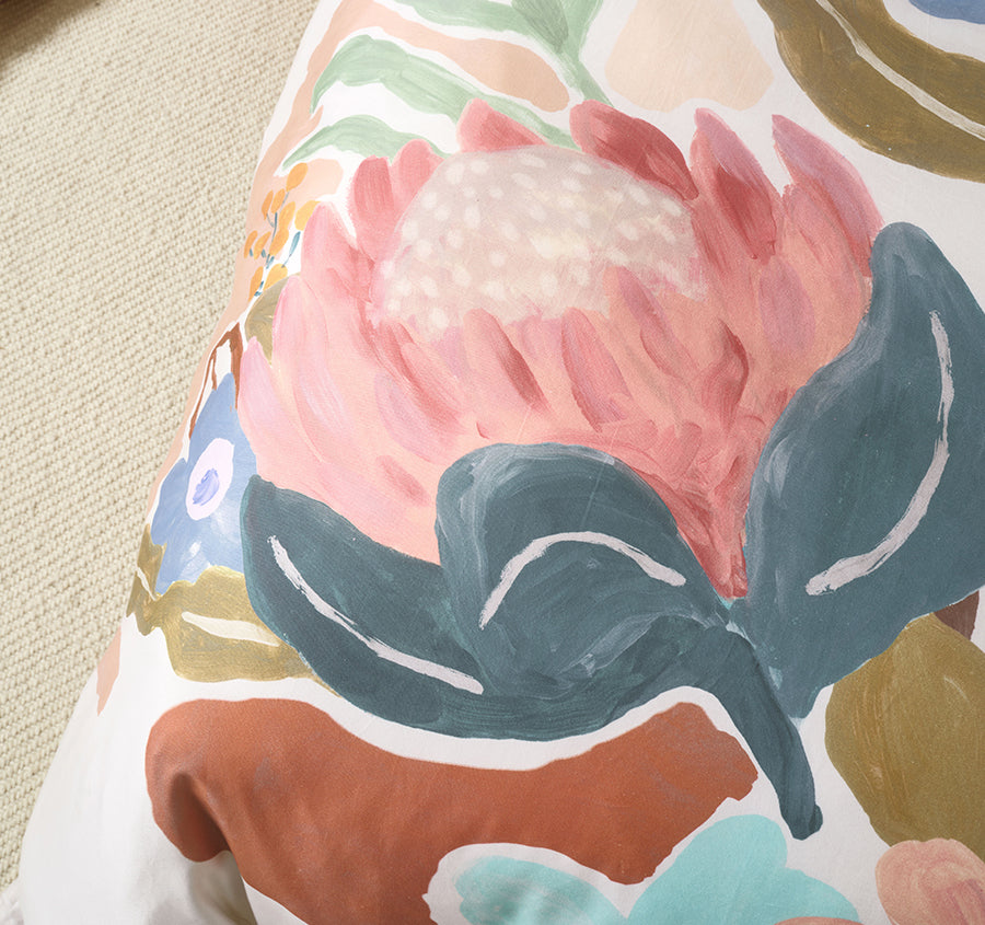 Maeve Quilt Cover Set Range Clay