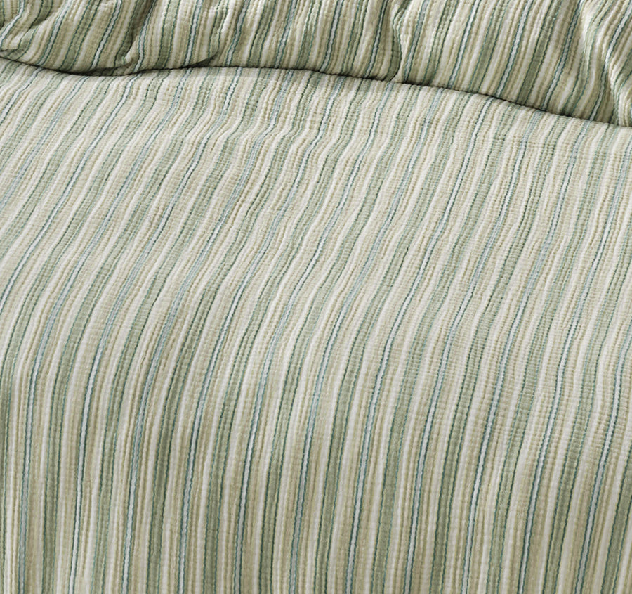 Majorca Quilt Cover Set Range Leaf