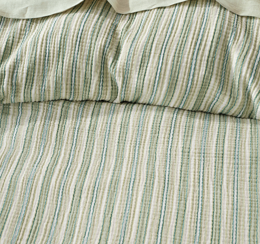 Majorca Quilt Cover Set Range Leaf