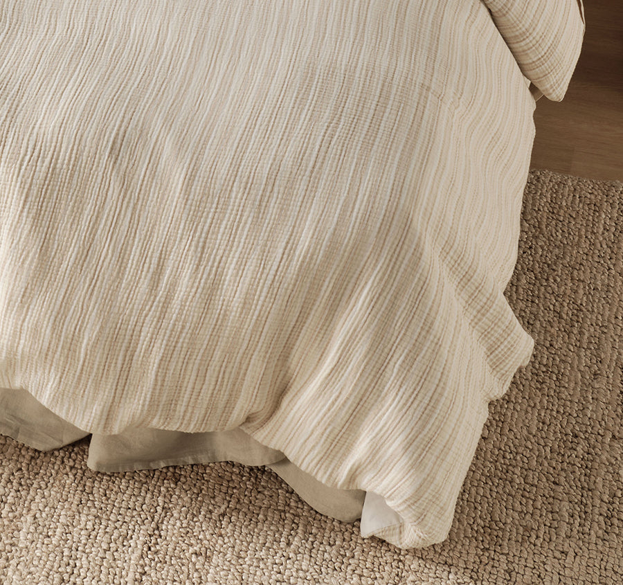 Majorca Quilt Cover Set Range Natural