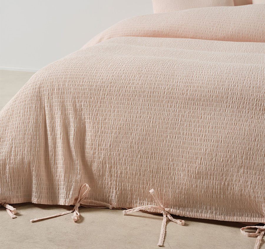 Manon Quilt Cover Set Range Blush