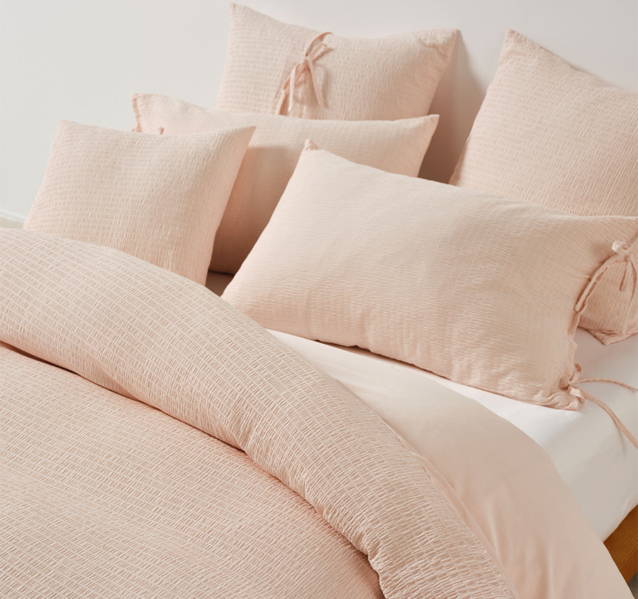 Manon Quilt Cover Set Range Blush