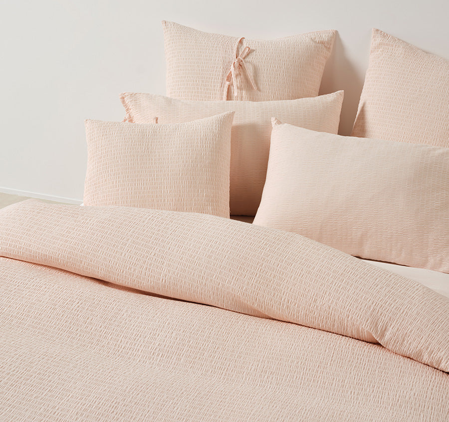 Manon Quilt Cover Set Range Blush