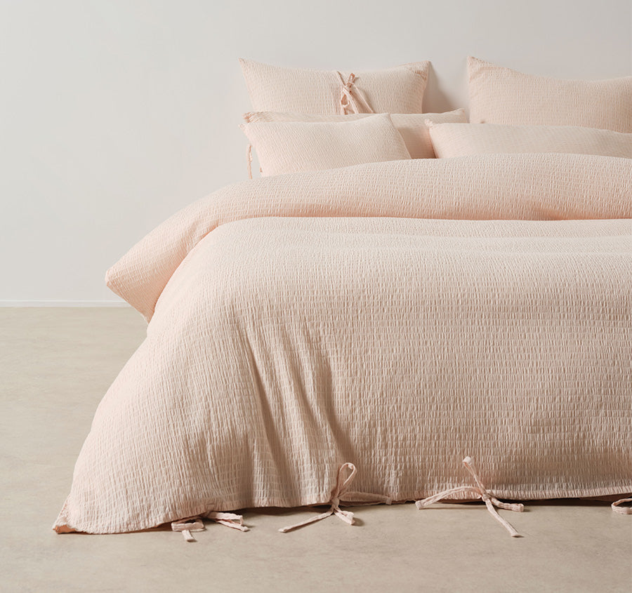 Manon Quilt Cover Set Range Blush
