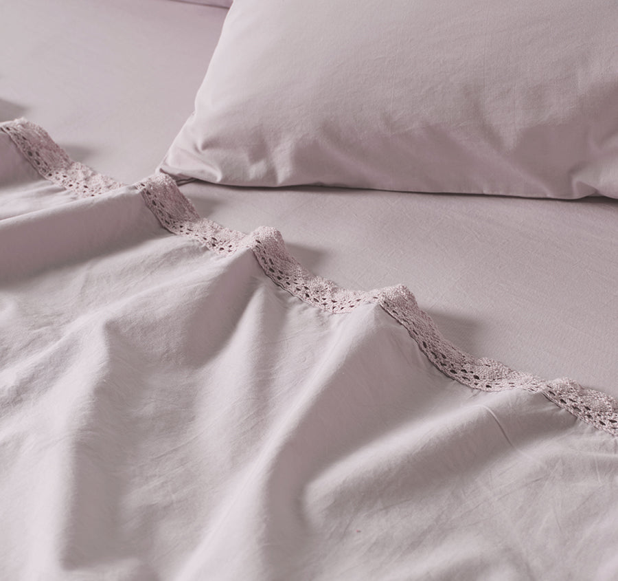 Marion 250TC Organic Cotton Mega Sheet Set Range Lavender