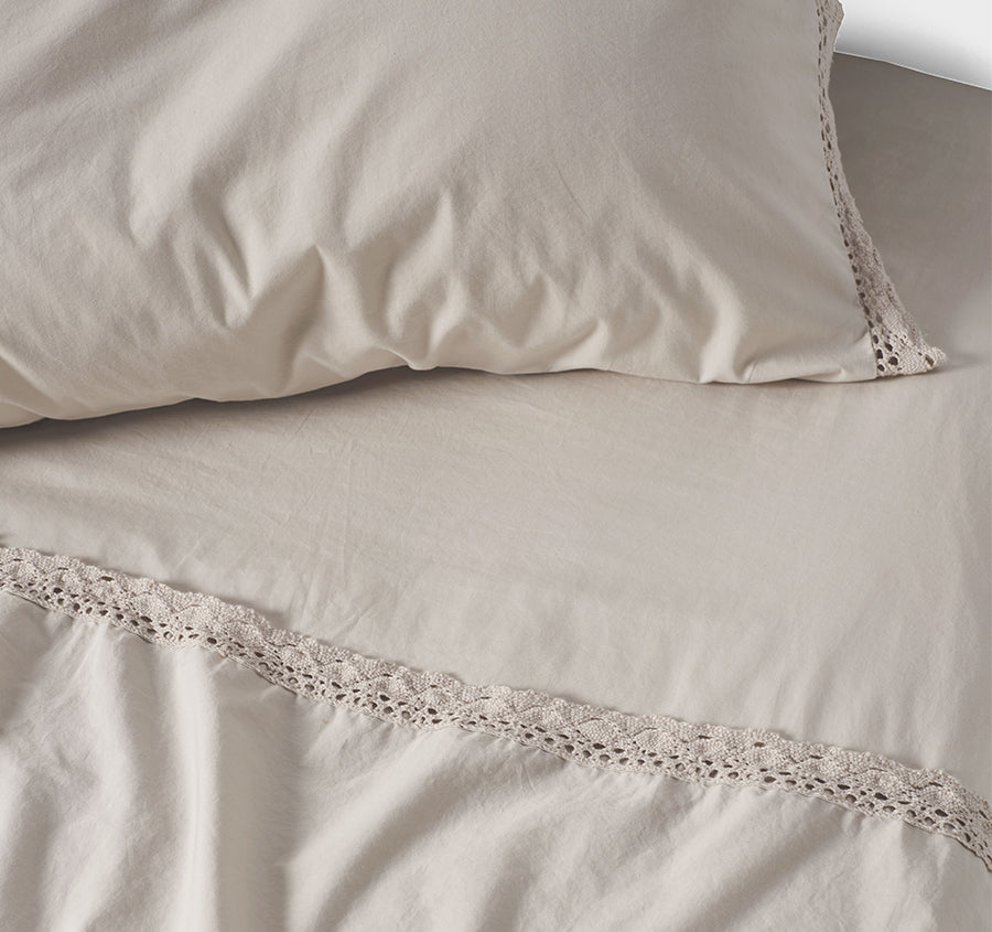 Marion 250TC Organic Cotton Mega Sheet Set Range Natural