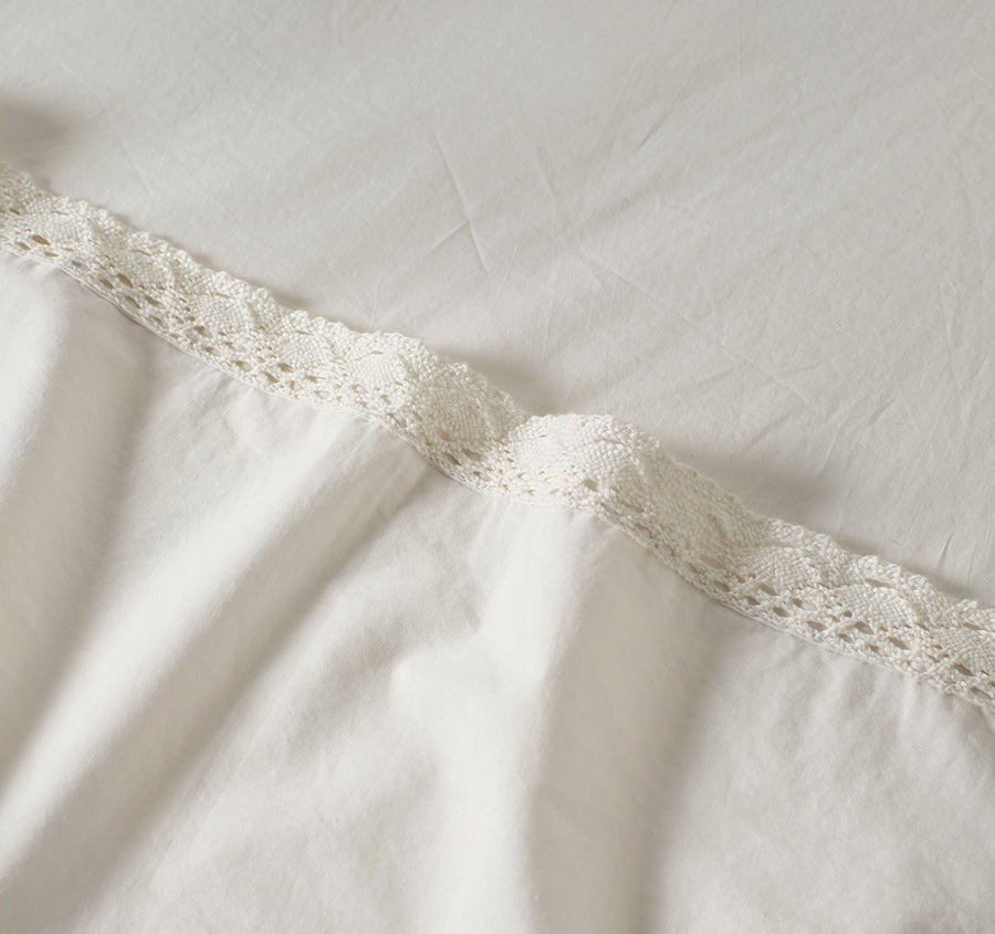 Marion 250TC Organic Cotton Mega Sheet Set Range Off White