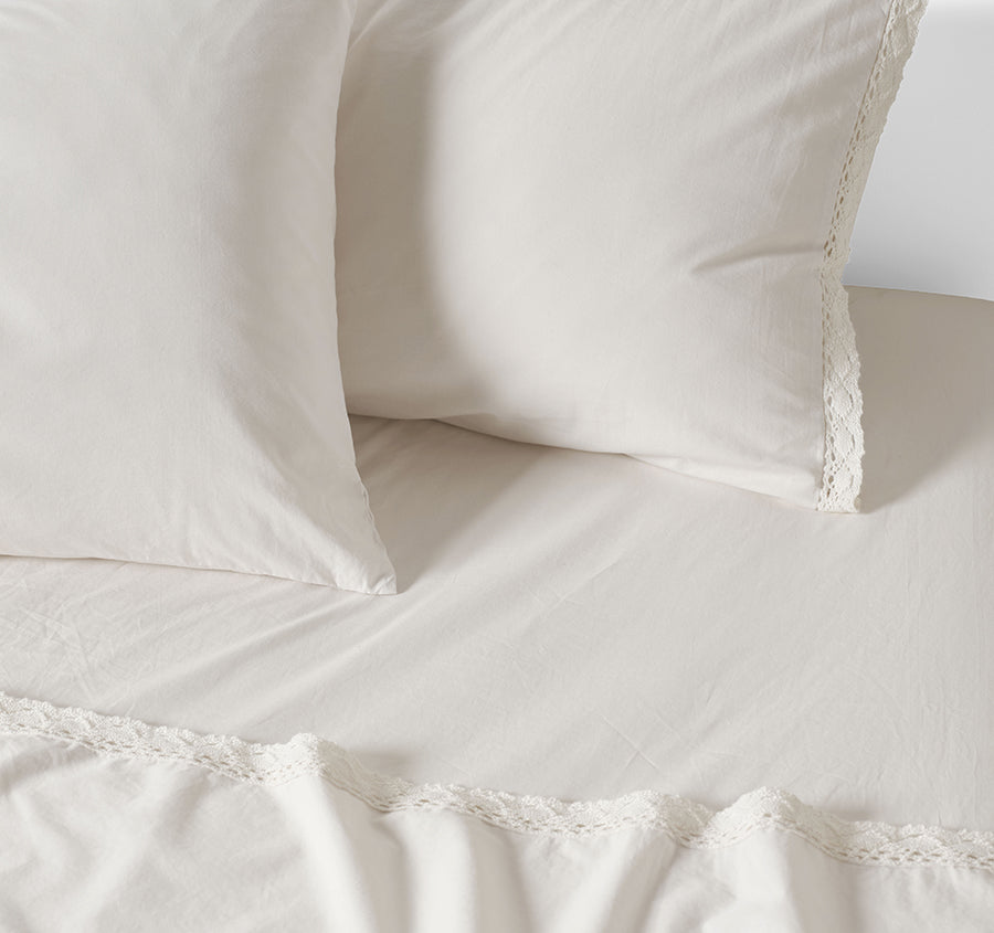 Marion 250TC Organic Cotton Mega Sheet Set Range Off White