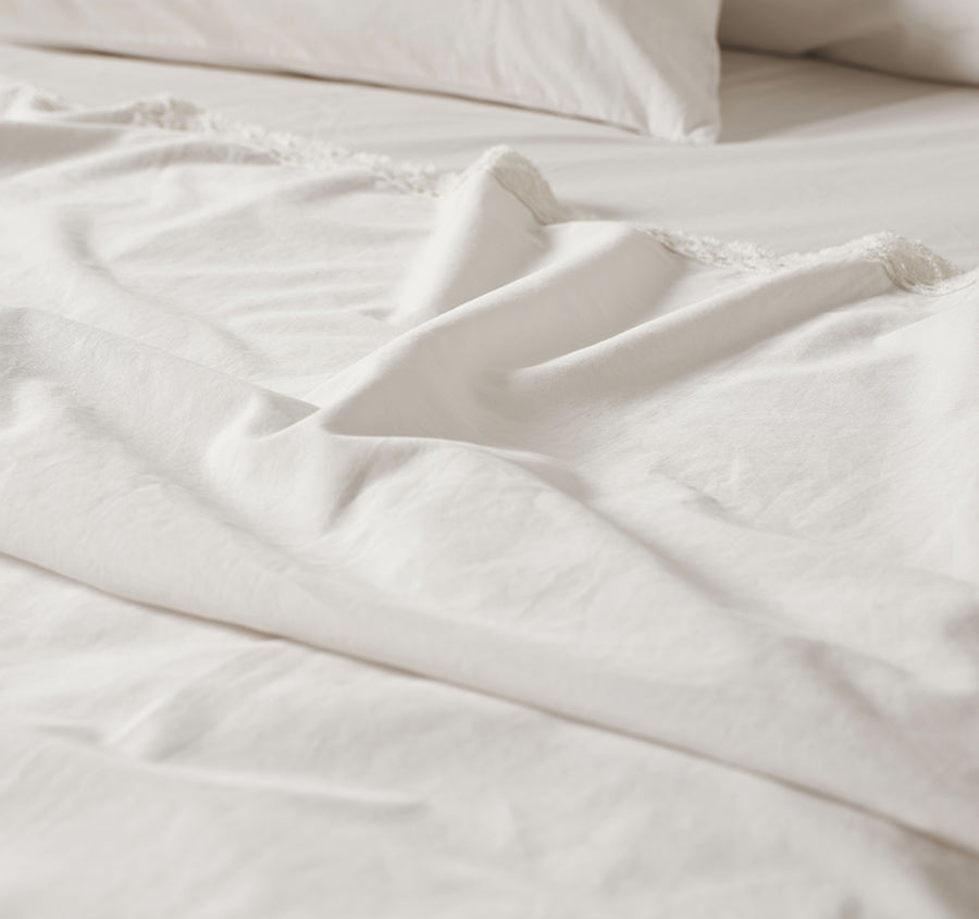 Marion 250TC Organic Cotton Mega Sheet Set Range Off White